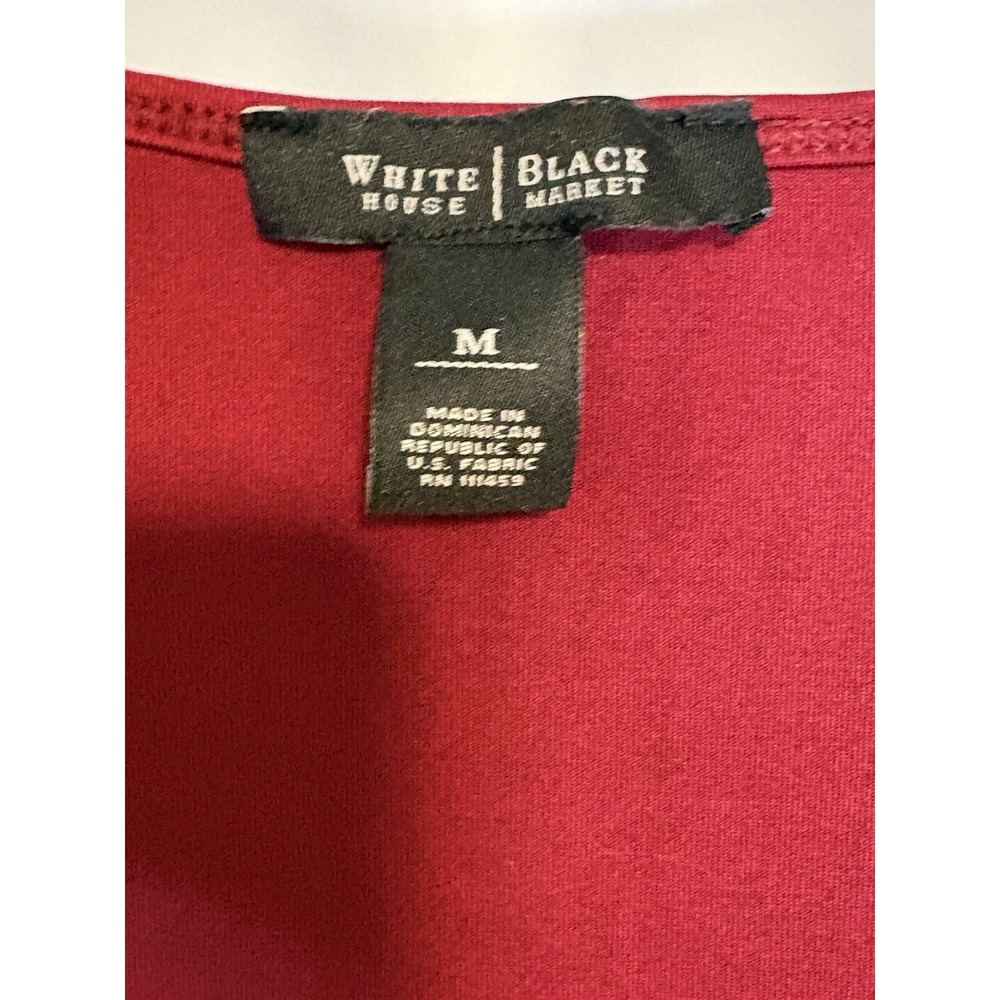 White House Black Market Red Lace Camisole Tank Top M Nylon Spandex - Picture 8 of 8